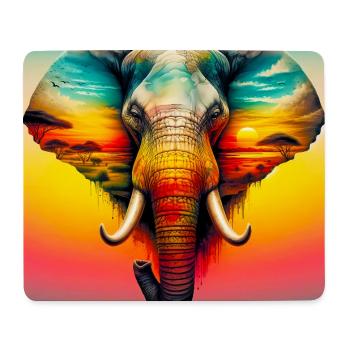 éléphant - Tapis de souris (format paysage) - blanc - Devant