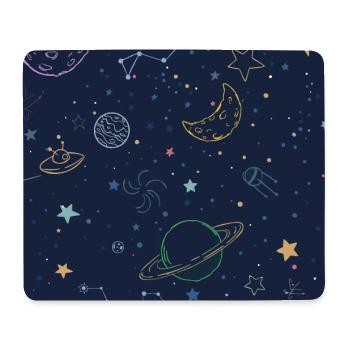 Kosmischer Dschungel mit Planeten und Sternen - Mousepad (Querformat) - Weiß - Vorne