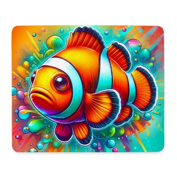 Poisson-clown - Tapis de souris (format paysage) - blanc - Devant