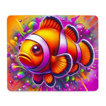 Poisson-clown - Tapis de souris (format paysage) - blanc - Devant