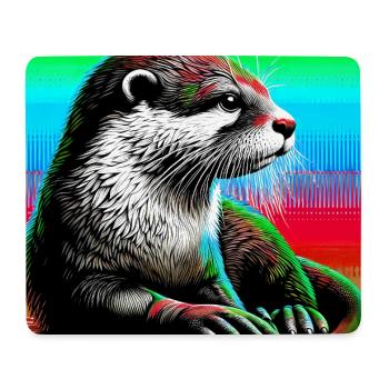 Otter - Mousepad (Querformat) - Weiß - Vorne