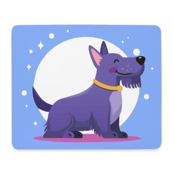 Lila Scottish-Terrier (Comic) - Mousepad (Querformat) - Weiß - Vorne