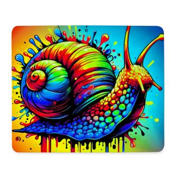 Escargot - Tapis de souris (format paysage) - blanc - Devant