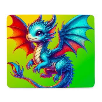 Drache - Mousepad (Querformat) - Weiß - Vorne
