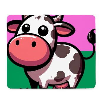 vache - Tapis de souris (format paysage) - blanc - Devant