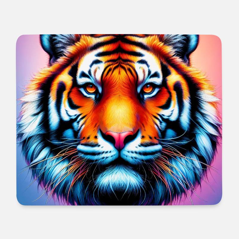 Tiger - Mousepad (Querformat) - Weiß
