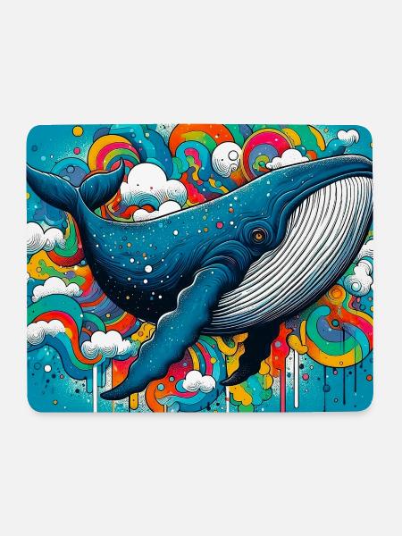 Wal - Mousepad (Querformat) - Weiß