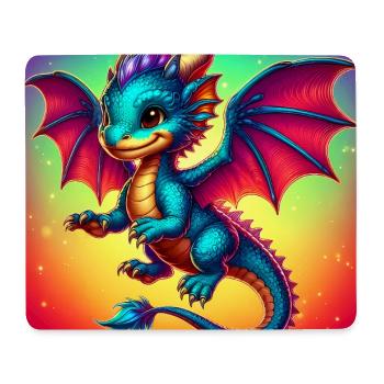 Drache - Mousepad (Querformat) - Weiß - Vorne