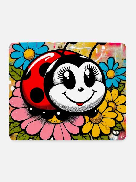 Marienkäfer - Mousepad (Querformat) - Weiß