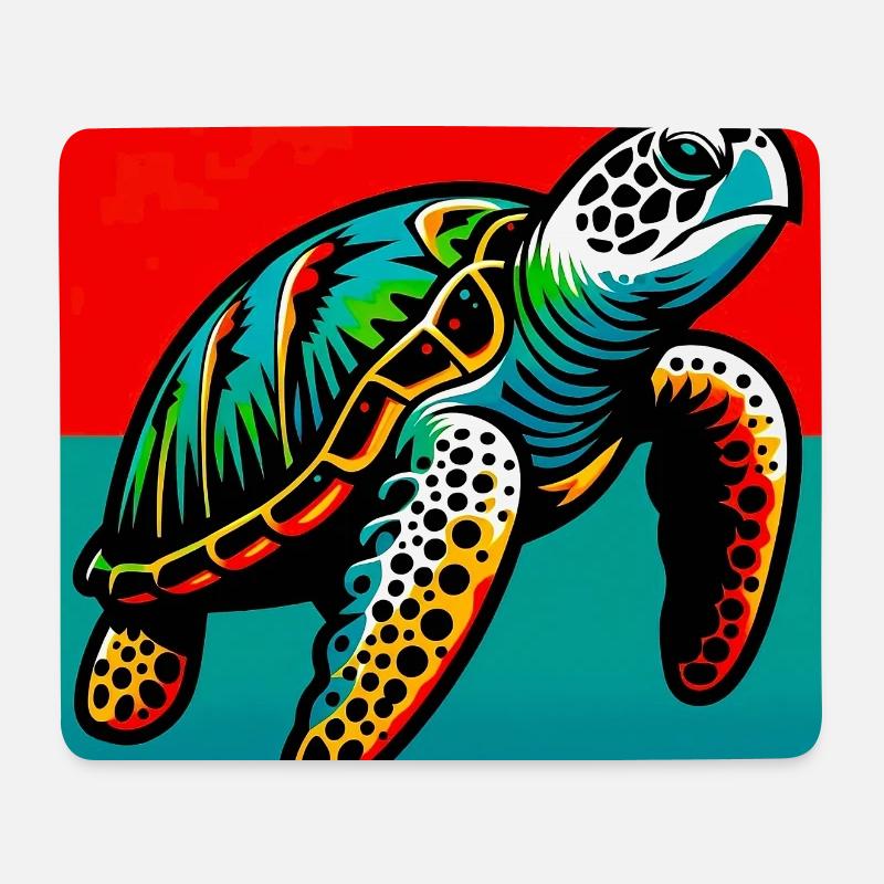 turtle - Mouse Pad (horizontal) - white