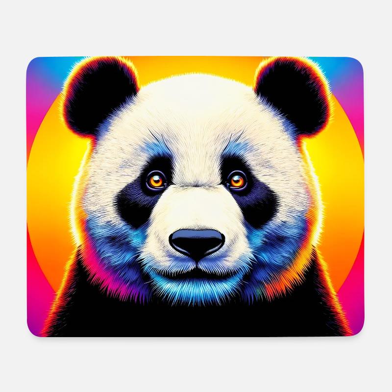 panda - Tapis de souris (format paysage) - blanc