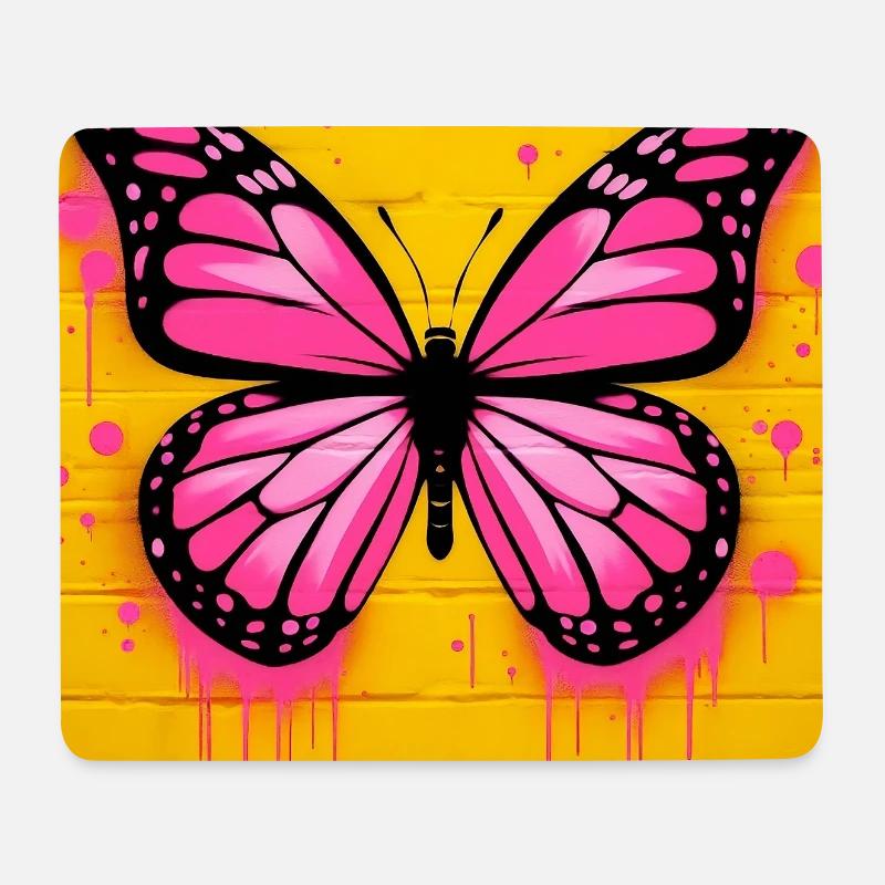 Schmetterling - Mousepad (Querformat) - Weiß