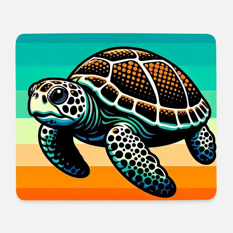 Schildkröte - Mousepad (Querformat) - Weiß