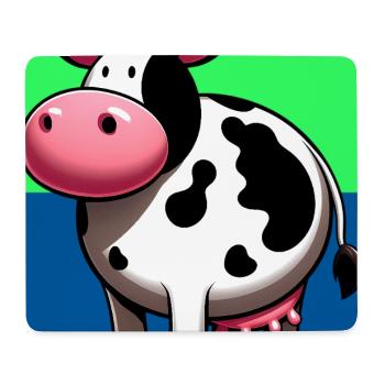 vache - Tapis de souris (format paysage) - blanc - Devant