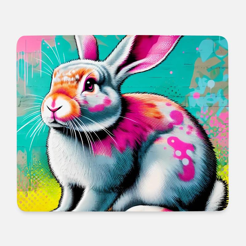 rabbit - Mouse Pad (horizontal) - white