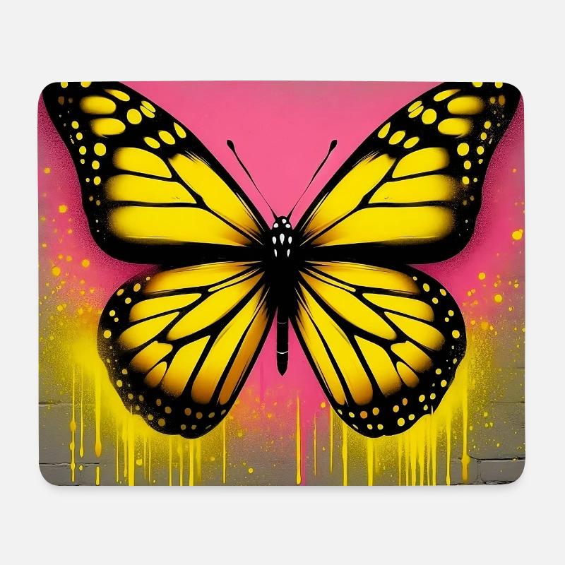 Schmetterling - Mousepad (Querformat) - Weiß