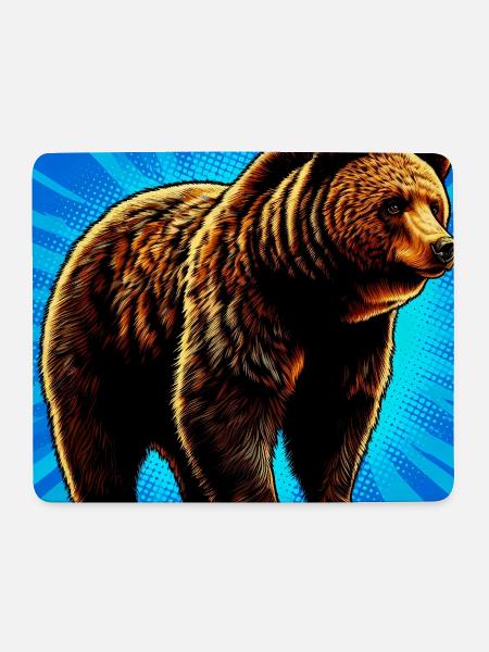 Bär - Mousepad (Querformat) - Weiß