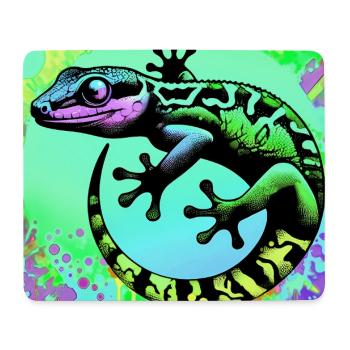 Gecko - Mousepad (Querformat) - Weiß - Vorne