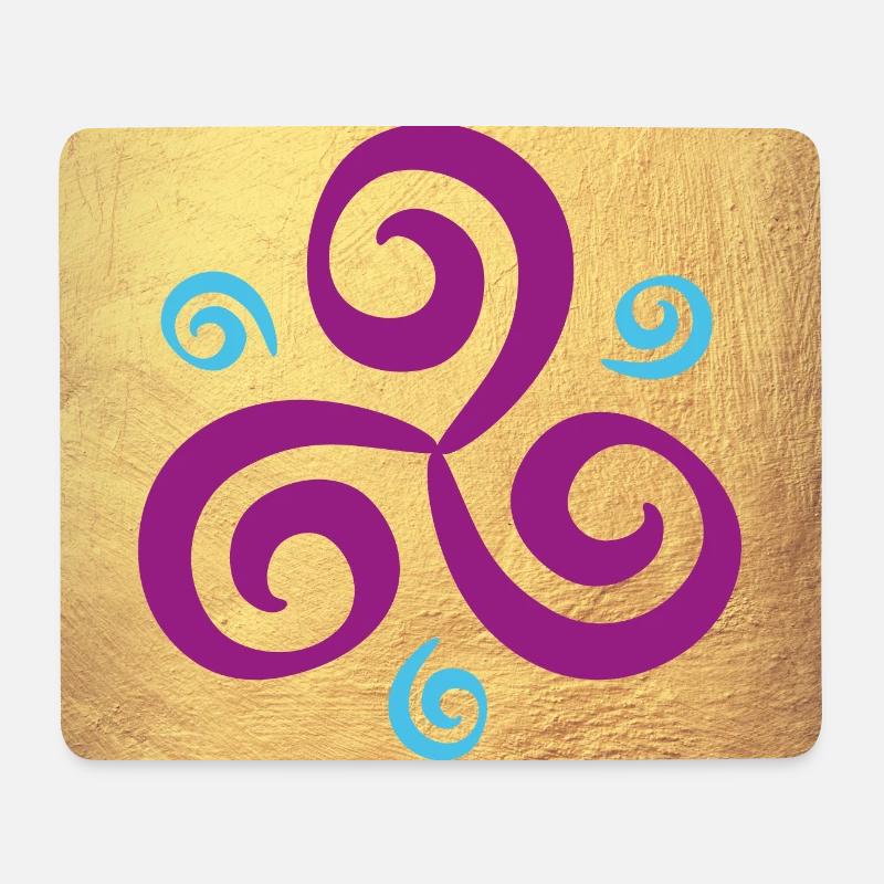 Poster Dekoration Yoga Buddhismus Triskele - Mousepad (Querformat) - Weiß