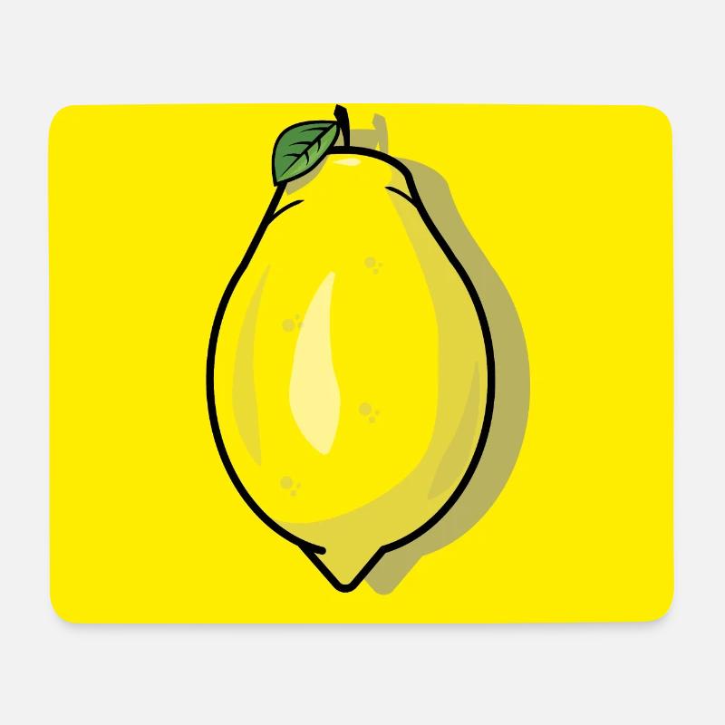 Zitrone Zitrone - Mousepad (Querformat) - Weiß