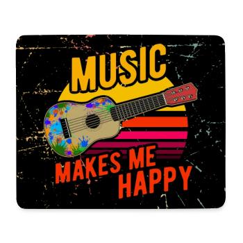 Ukulele Gesichtsmaske - Mousepad (Querformat) - Weiß - Vorne