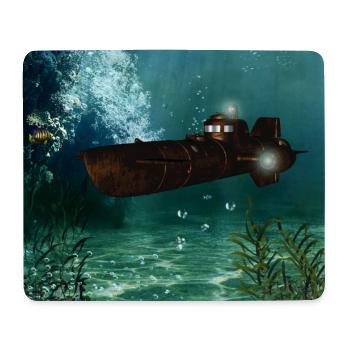 Superbe sous-marin - Tapis de souris (format paysage) - blanc - Devant