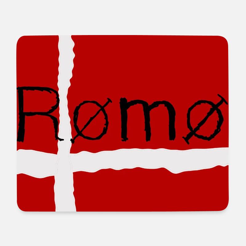 Rømø Kreuz Nordic Design - Mousepad (Querformat) - Weiß