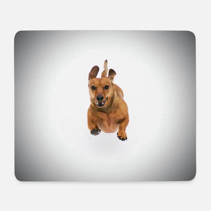 Brauner Dackel - Mousepad (Querformat) - Weiß