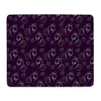 Rosenblüten, florales Muster, gothic motiv, Ranken - Mousepad (Querformat) - Weiß - Vorne