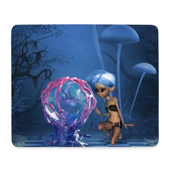 Fée mignonne avec poisson fantastique - Tapis de souris (format paysage) - blanc - Devant