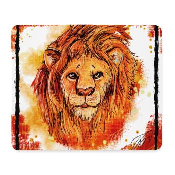 Der Rote Löwe - Mousepad (Querformat) - Weiß - Vorne