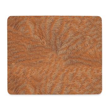 Katzen Fell gestromt, closing - Mousepad (Querformat) - Weiß - Vorne