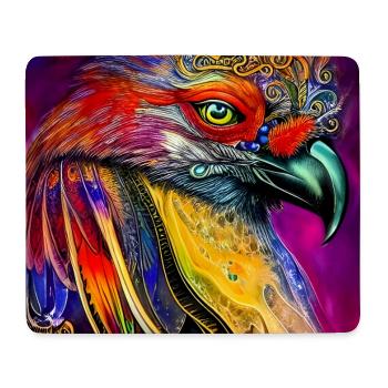 Wonderful colorful crow - Mouse Pad (horizontal) - white - Front