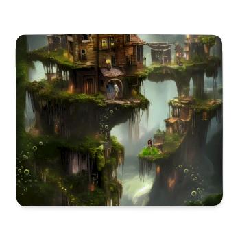 Awesome city on the rock with fairies. - Mouse Pad (horizontal) - white - Front