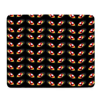 augen Muster, Dämonin, Halloween Outfit, closing - Mousepad (Querformat) - Weiß - Vorne