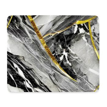 Marble Black Gold Natural Stone - Mouse Pad (horizontal) - white - Front