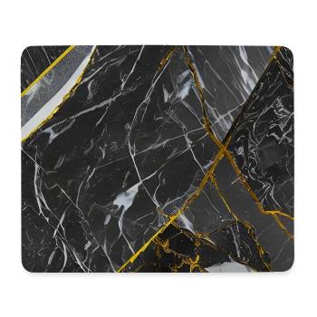 Marble Black Gold Texture - Mouse Pad (horizontal) - white - Front