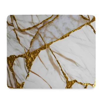 Marbling white-gold marble stone texture - Mouse Pad (horizontal) - white - Front
