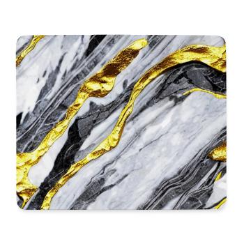 Structure en marbre or - Tapis de souris (format paysage) - blanc - Devant