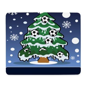 Étiquette de nom de joueur de football de Noël - Tapis de souris (format paysage) - blanc - Devant