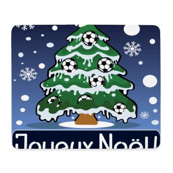 Sapin de Noël Football Festif - Tapis de souris (format paysage) - blanc - Devant