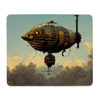 Steampunk Airship - Mouse Pad (horizontal) - white - Front