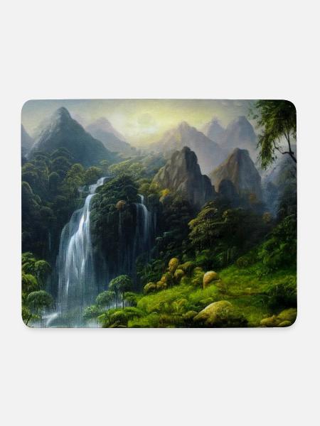 Landschaft - Mousepad (Querformat) - Weiß