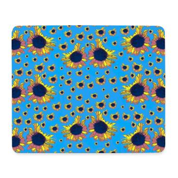 coole blumenmuster, tolles sonnenblumenmuster - Mousepad (Querformat) - Weiß - Vorne