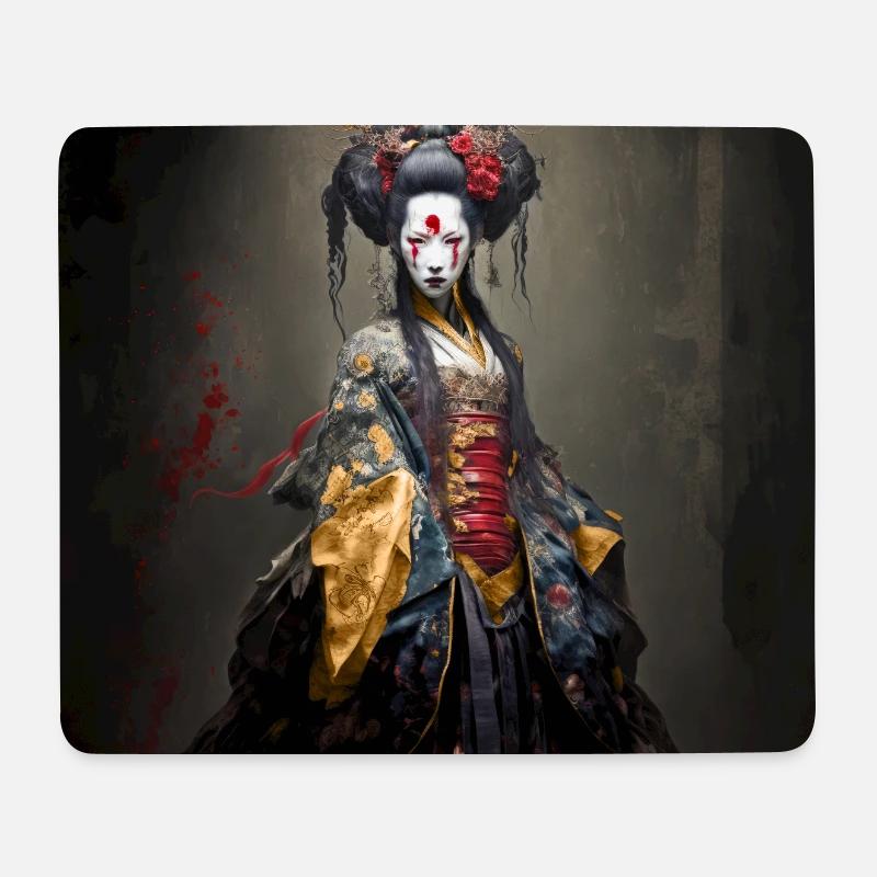 Geisha Zombie 01 - Mouse Pad (horizontal) - white