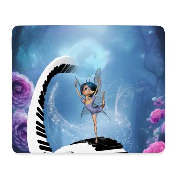 Danser au clair de lune au piano - Tapis de souris (format paysage) - blanc - Devant