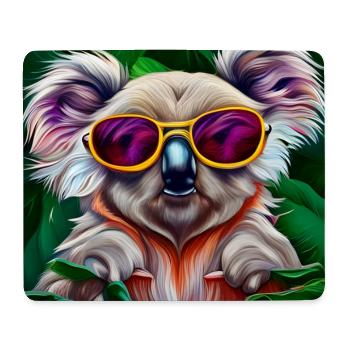 Bunter Koala mit Sonnenbrille - Mousepad (Querformat) - Weiß - Vorne