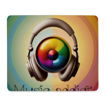 Music addict 02 - Mouse Pad (horizontal) - white - Front