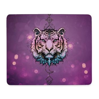 Wonderful colorful tiger - Mouse Pad (horizontal) - white - Front