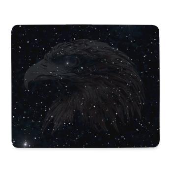coole vögel mann, weißkopf Seeadler Nachtmuster - Mousepad (Querformat) - Weiß - Vorne